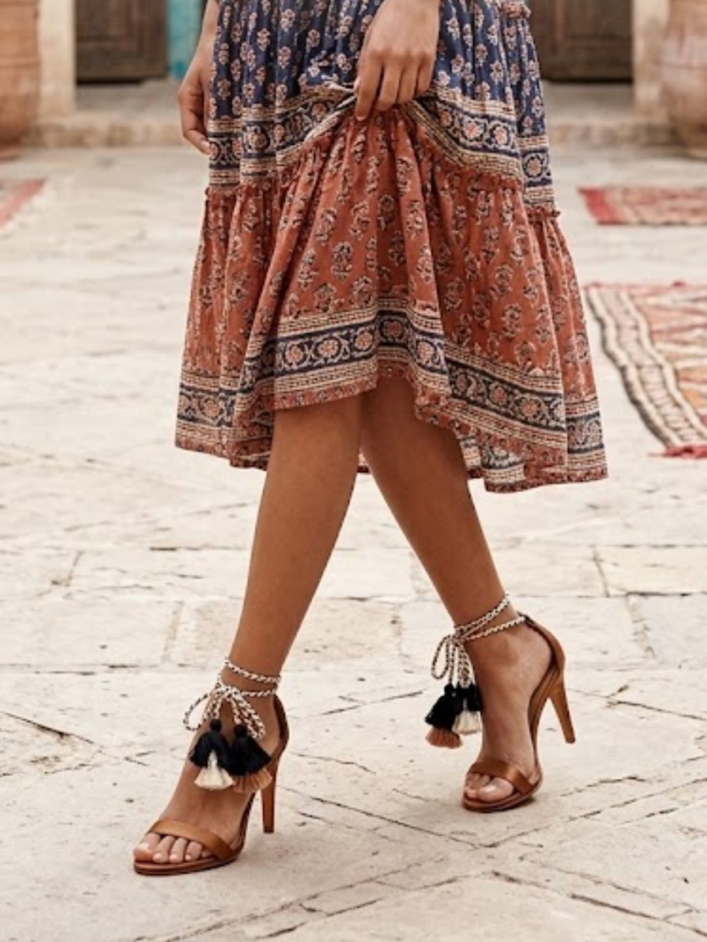 Ulla Johnson Reina Braided Tassel Sandals Heels Size 7